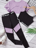 3 Piece Purple Summer Tracksuit