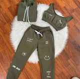 3 Piece Angel Babe Zipper Tracksuit