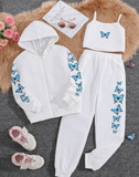 3 Piece Butterfly Winter Tracksuit