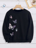 5 Butterflies Black Sweatshirt