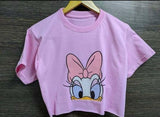 Daisy Duck Crop Pink Top