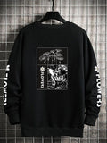 Flowers Black Sweatshirt