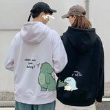 Cute Dinosaur Print Couple Hoodies