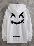 Cross Smiley White Hoodie