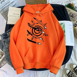 Orange Eye Print Hoodie