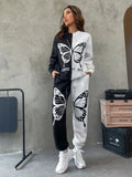 2 Color Butterfly Winter Tracksuit