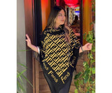 Turtleneck Long Cloak Shawl Poncho