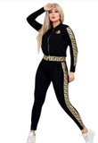 Golden Strip Black Winter Tracksuit