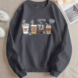 Grey Printed Sweatshirt