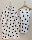 Two Piece Dots Kurti And Trouser