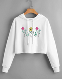 Flowers Crop Hoodie