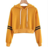 Yellow Crop Hoodie